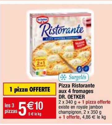 pizza ristorante aux 4 fromages dr. oetker