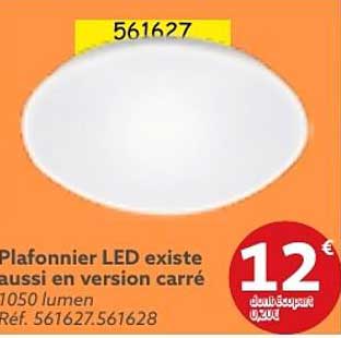 plafonnier led existe aussi en version carré
