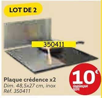 Plaque Crédence X2