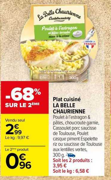 Plat Cuisiné La Belle Chaurienne
