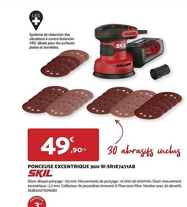 ponceuse excentrique 300 w-sr1e7471ab skil