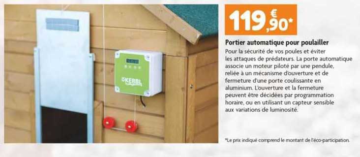 portier automatique pour poulailler