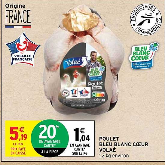 Poulet Bleu Blanc Coeur Volaé