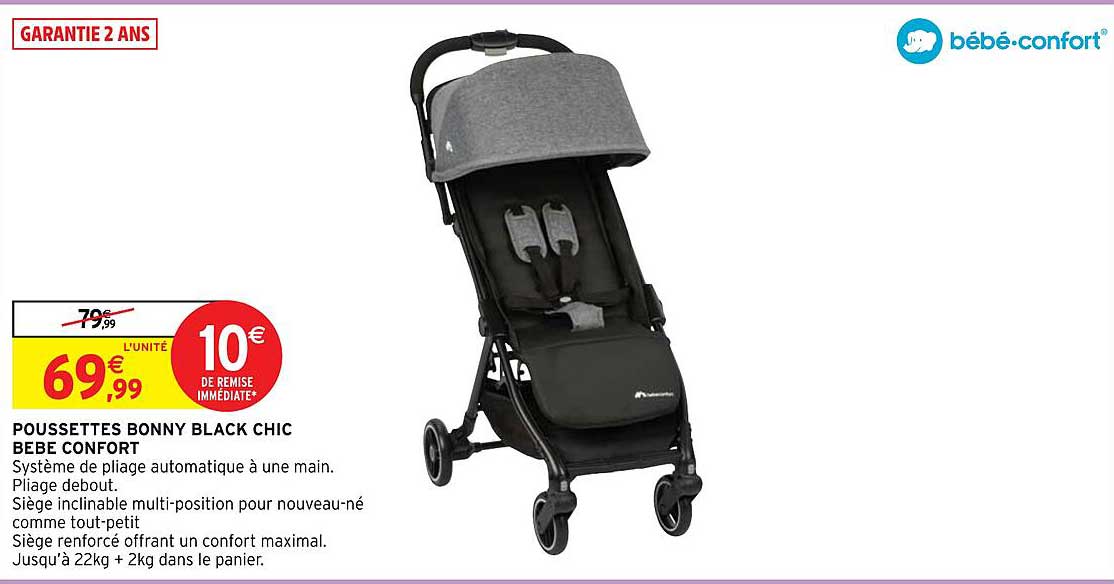 poussettes bonny black chic bébé confort