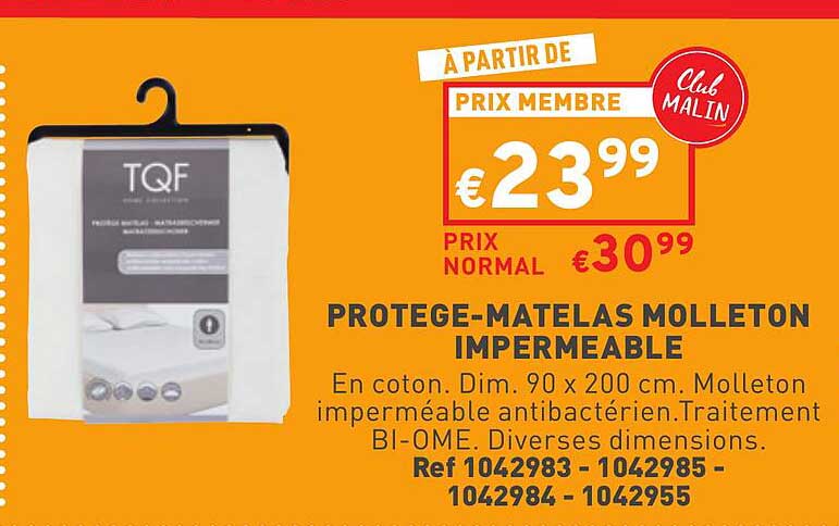 protège-matelas molleton imperméable