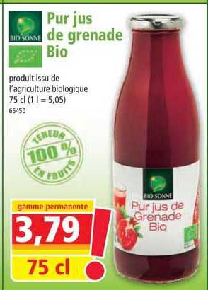 pur jus de grenade bio sonne
