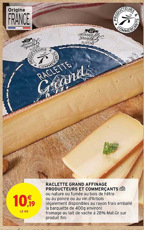 raclette grand affinage producteurs et commerçants