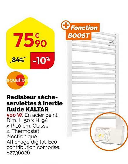 radiateur sèche-serviettes à inertie fluide kaltar