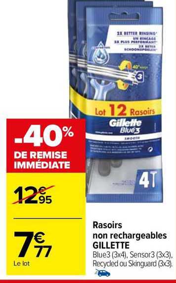 rasoirs non rechargeables gillette
