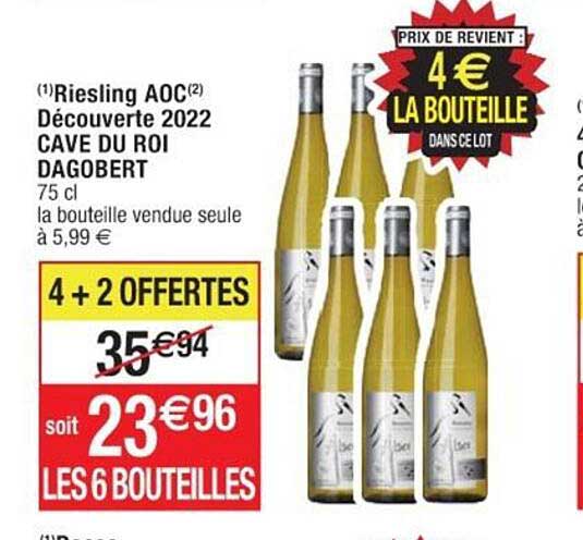 riesling aoc découverte 2022 cave du roi dagobert