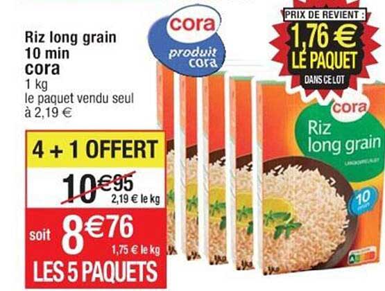 riz long grain 10 min cora
