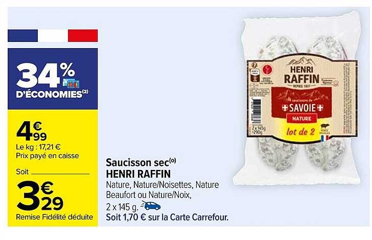 saucisson sec henri raffin