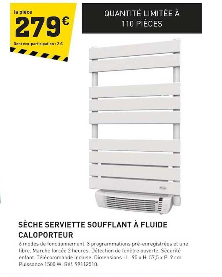 sèche serviette soufflant à fluide caloporteur