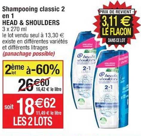 Shampooing Classic 2 En 1 Head & Shoulders