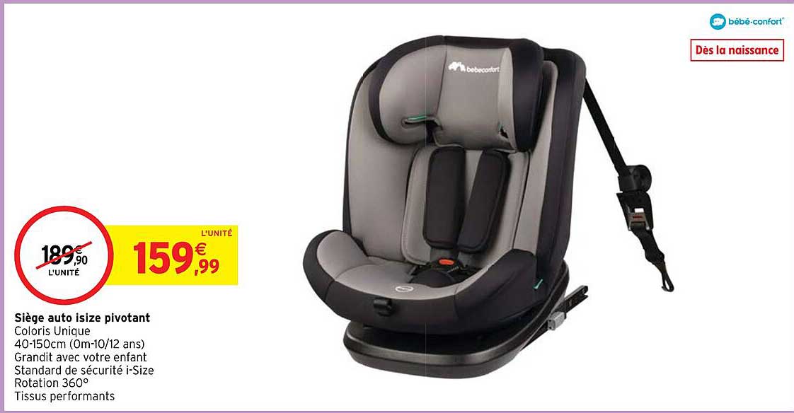 siège auto isize pivotant  bébé confort