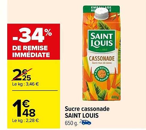 sucre cassonade saint louis