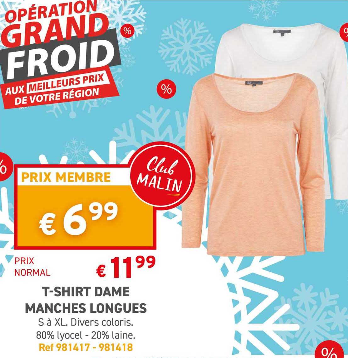t-shirt dame manches longues