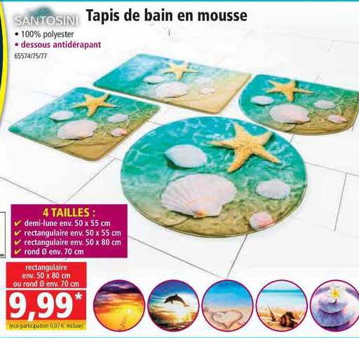 Tapis De Bain En Mousse Santosini