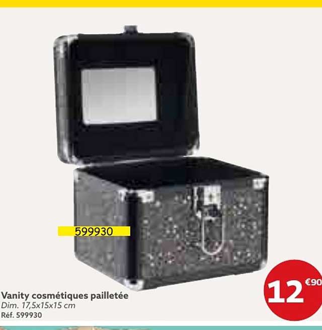 vanity cosmétiques pailletée