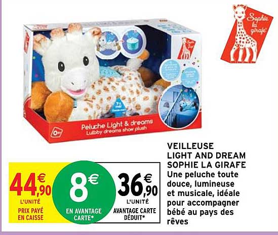 veilleuse light and dream sophie la girafe
