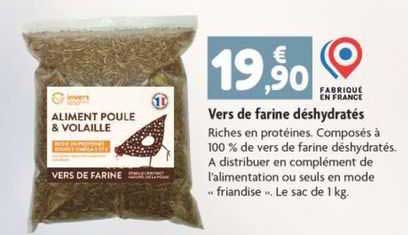 vers de farine déshydratés