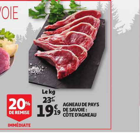 agneau de pays de savoie : côte d'agneau