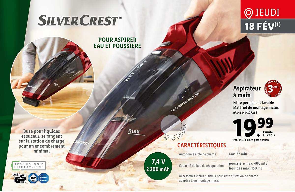 aspirateur à main silver crest