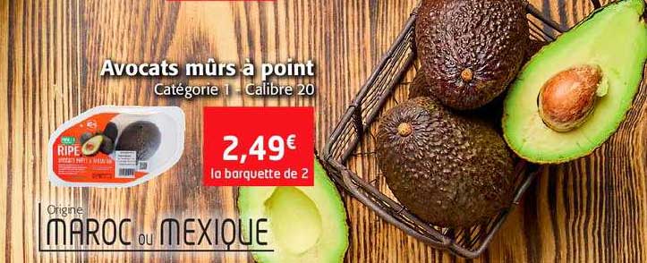 avocats mûrs à point