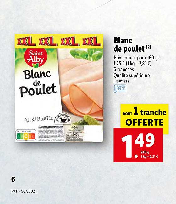 blanc de poulet saint alby