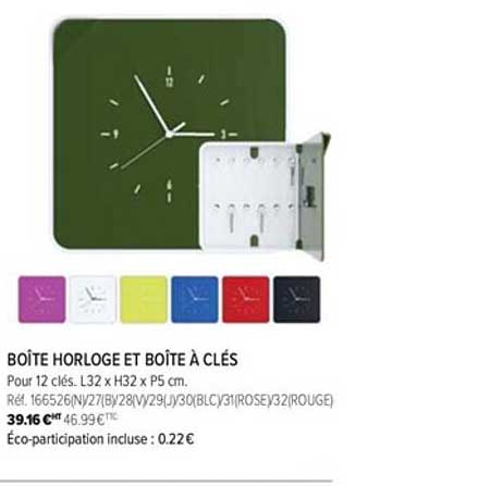 Boîte Horloge Et Boîte à Clés
