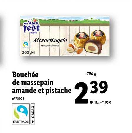 bouchée de massepain amande et pistache alpen fest style