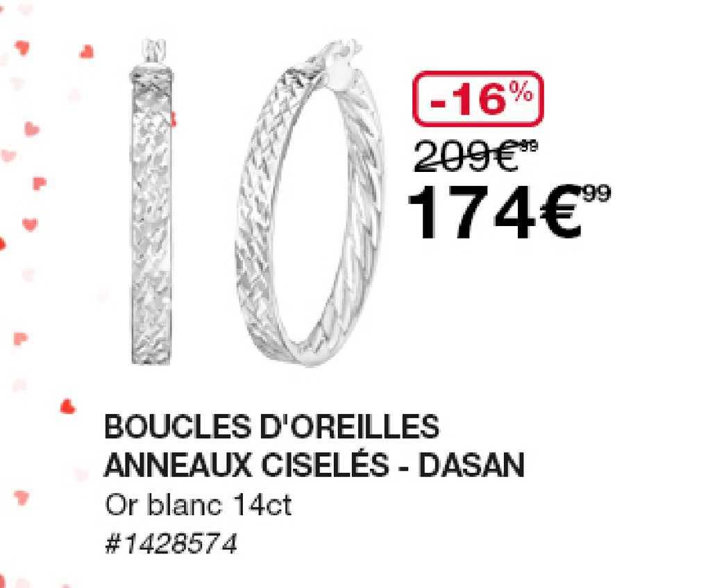 boucles d'oreilles anneaux ciselés - dasan