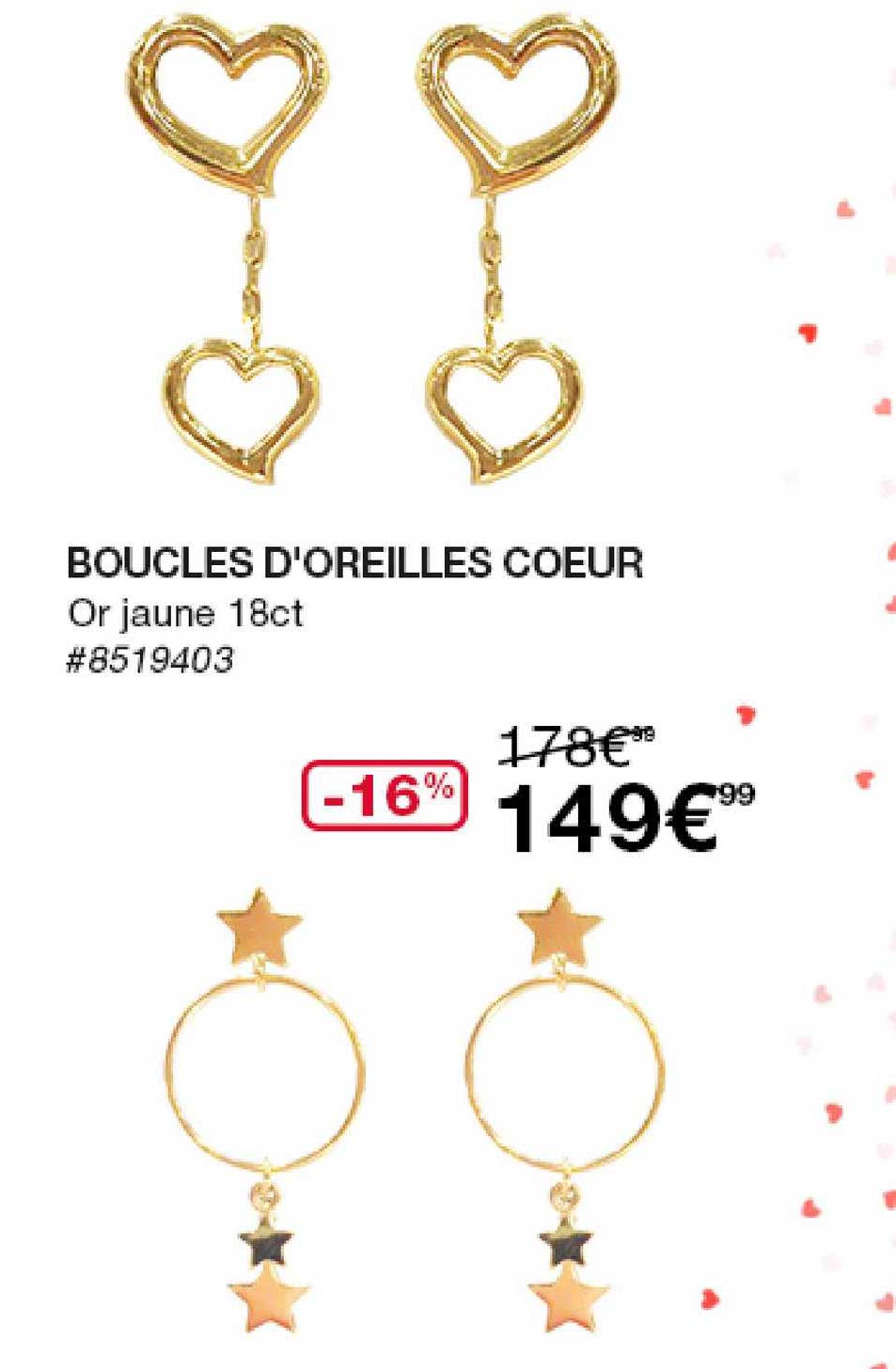 boucles d'oreilles cœur