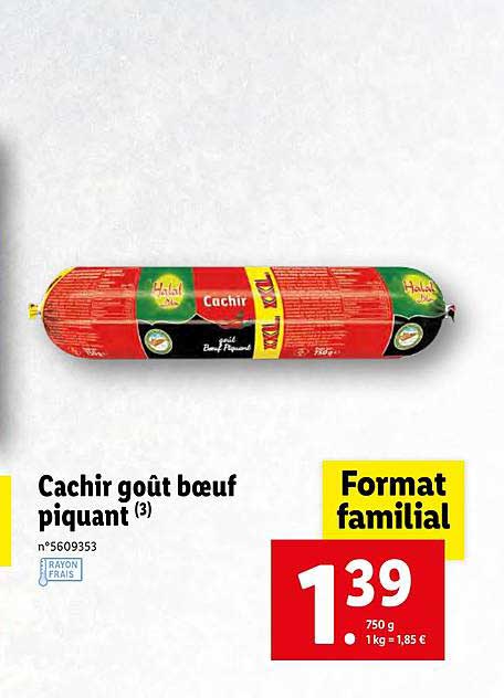 cachir goût bœuf piquant