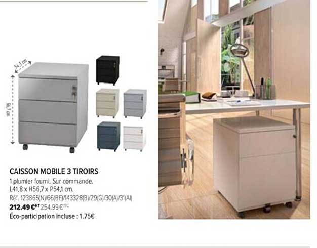 Caisson Mobile 3 Tiroirs