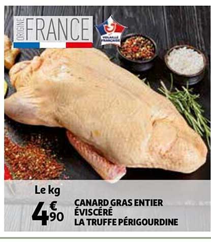 canard gras entier éviscéré  la truffe périgourdine