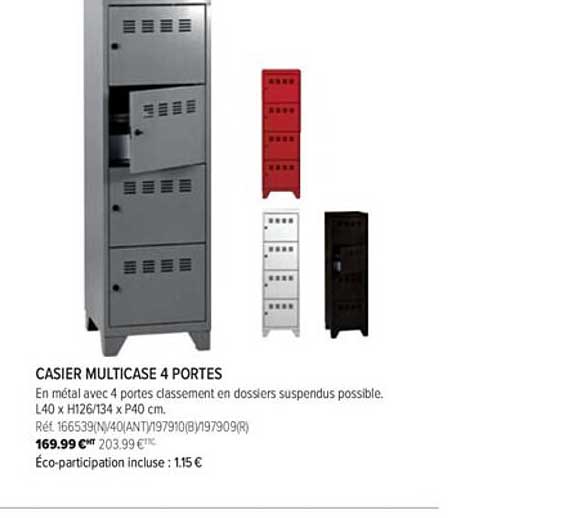 casier multicase 4 portes