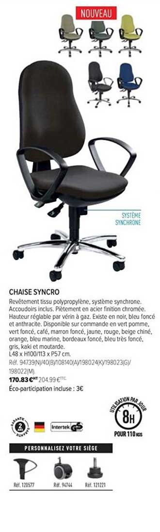 chaise syncro