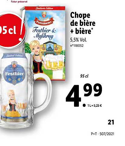 chope de bière + bière