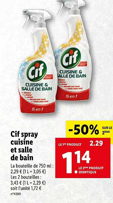 Cif Spray Cuisine Et Salle De Bain
