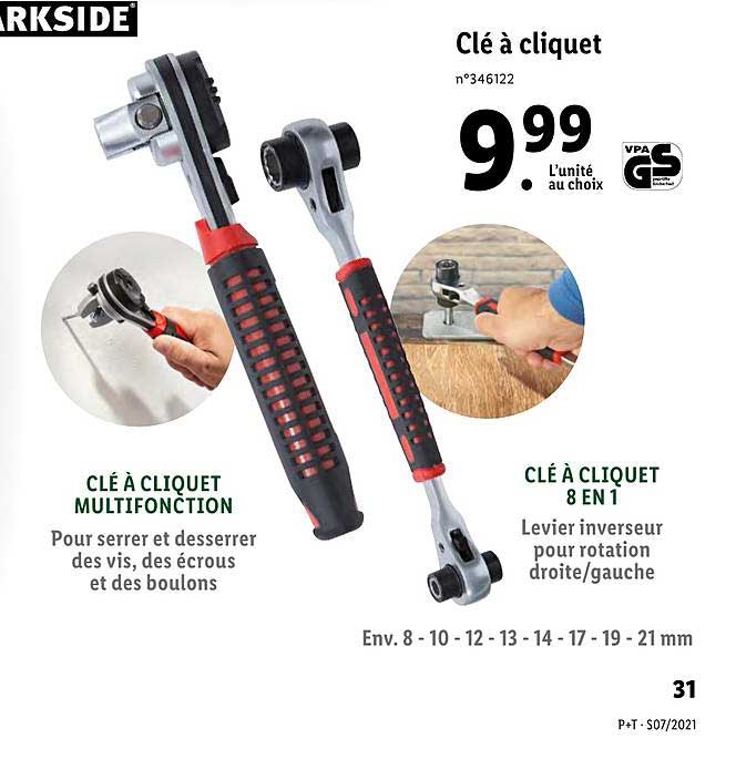 Clé à Cliquet Parkside