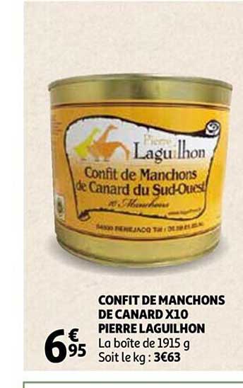 Confit De Manchons De Canard X10 Pierre Laguilhon