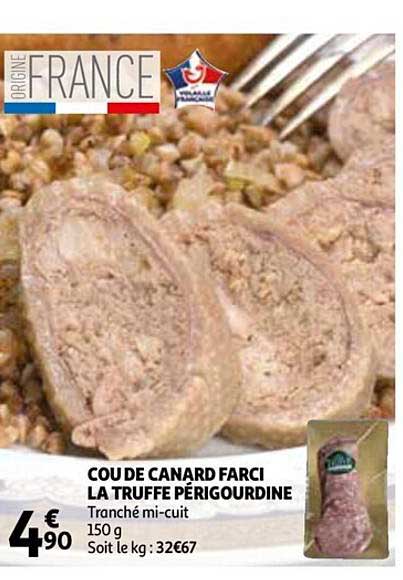 cou de canard farci la truffe périgourdine