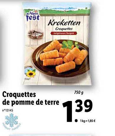 croquettes de pomme de terre alpen fest