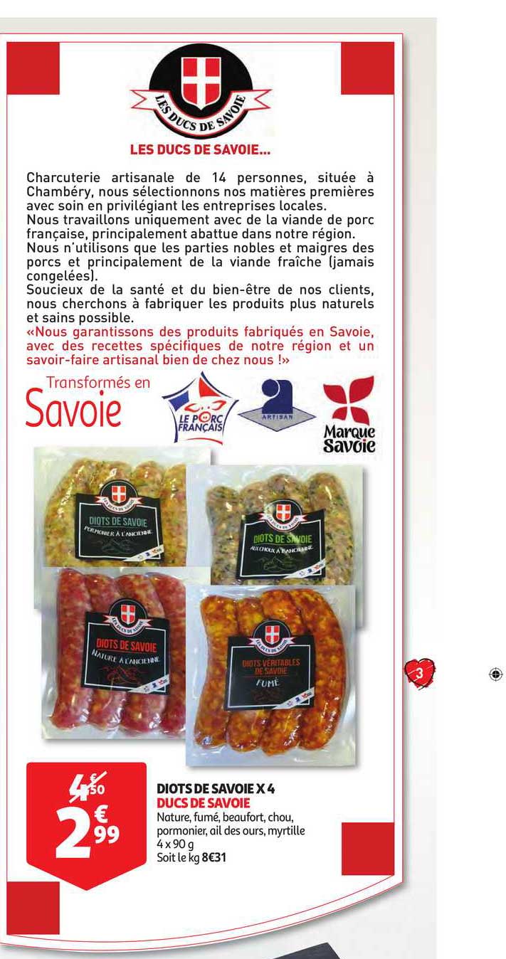 Diots De Savoie X4 Ducs De Savoie