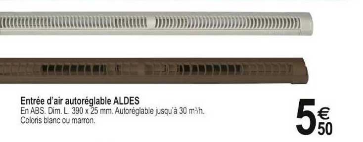 entrée d'air autoréglable aldes