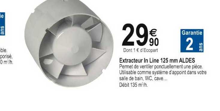 extracteur in line 125 mm aldes