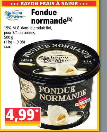 fondue normande isigny ste mère