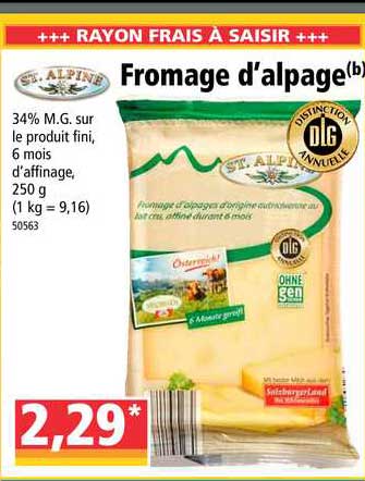 fromage d'alpage st. alpine