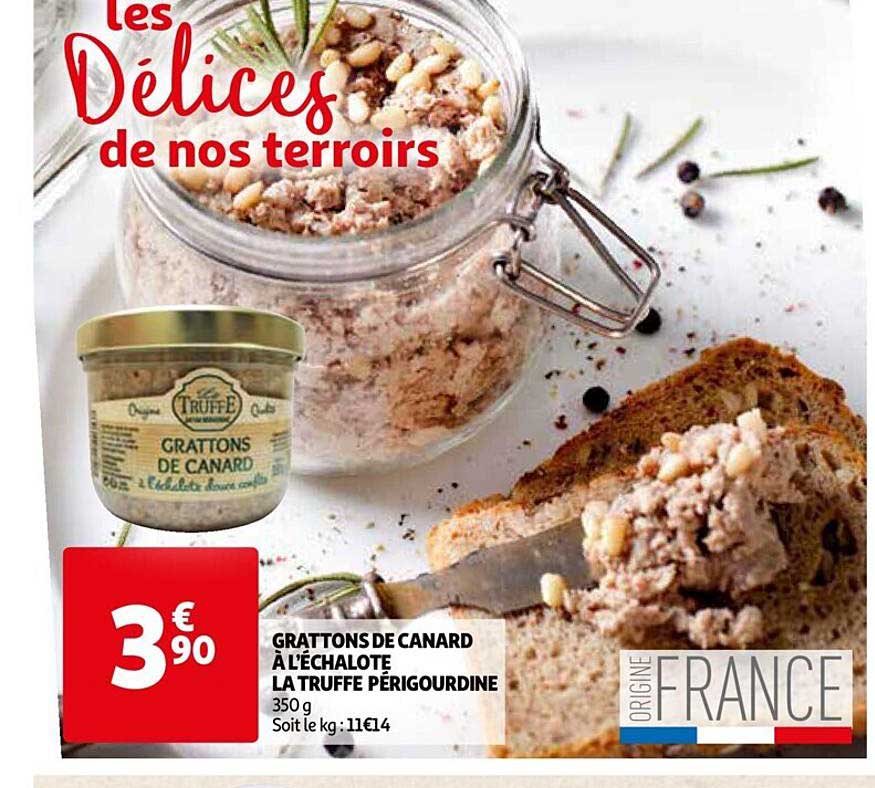 Grattons De Canard à L'échalote La Truffe Périgourdine